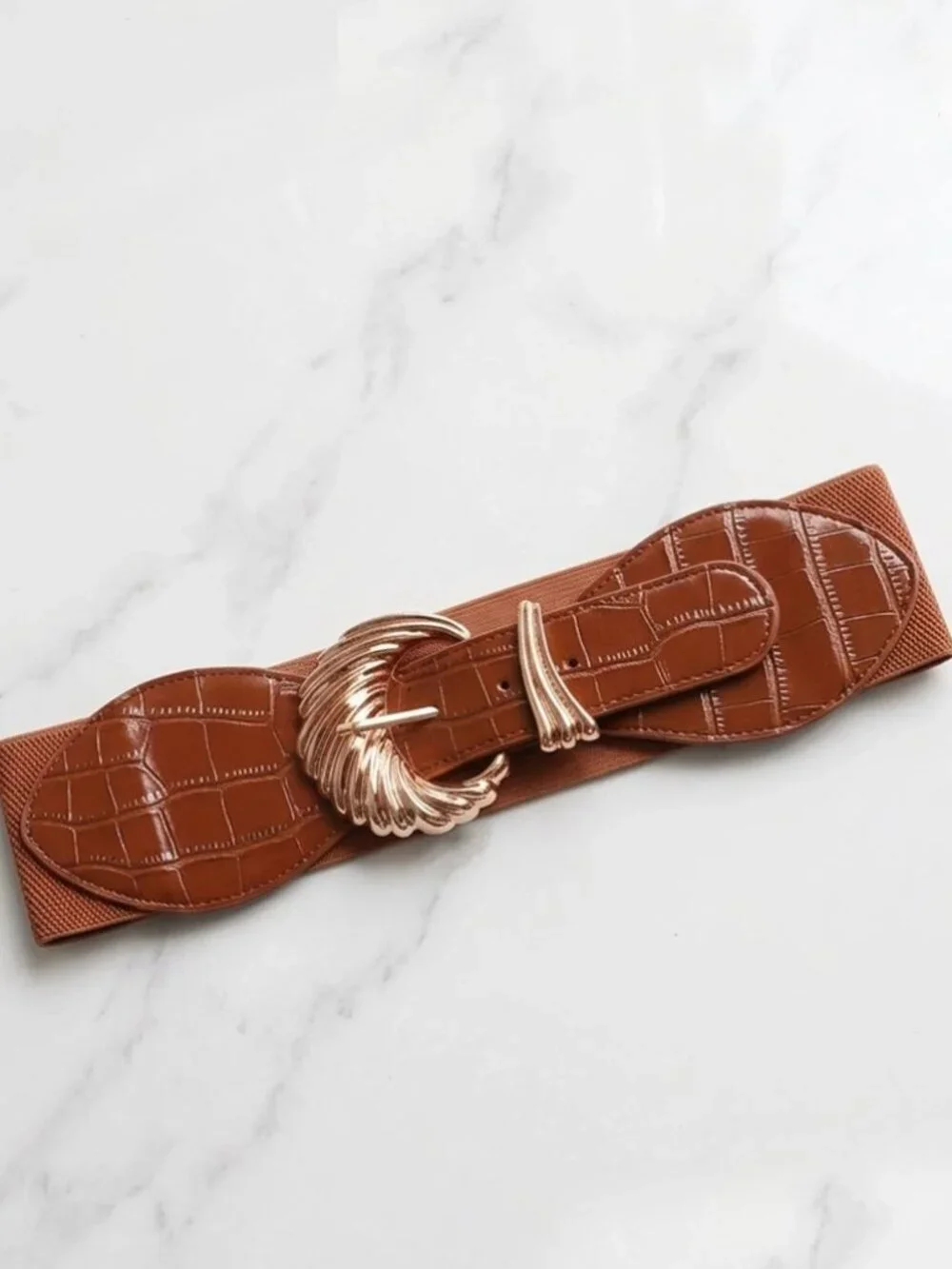 Ladies Fashion Leather Belt - Brown